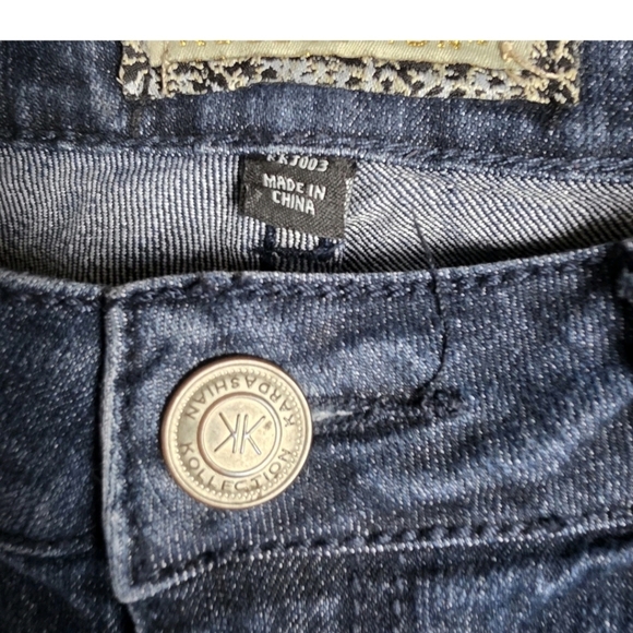 Kardashian Kollection | Dark Wash Skinny Ankle Jeans | Size 10 - Picture 3 of 7